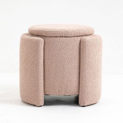 Bergman Fabric Storage Ottoman - Brown - With 2-Year Warranty